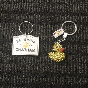 Chatham Sign and Gem Duck Keychains